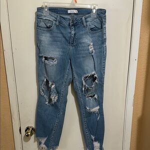 Cello size 9 Distressed Blue Denim Jeans!!